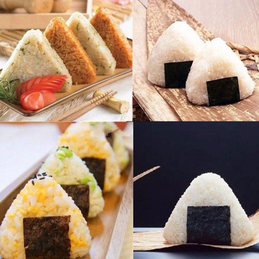 Seaweed Snack - ชุดแม่พิมพ์ข้าวปั้น 2 ชิ้น พลาสติกเกรดอาหาร รูปสามเหลี่ยม สำหรับทำซูชิ