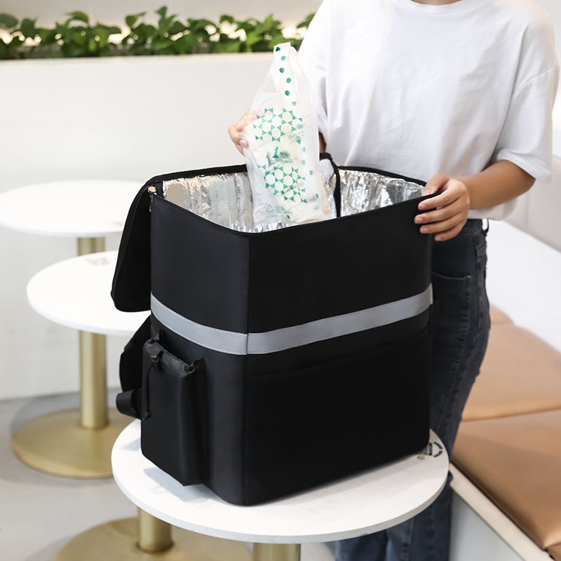 Food Snacks Delivery - กระเป๋าเก็บความเย็นขนาดใหญ่พิเศษ 35 ลิตร สำหรับใส่อาหาร กล่องเก็บความเย็นแบบเป้สะพายหลัง สำหรับส่งอาหารสด
