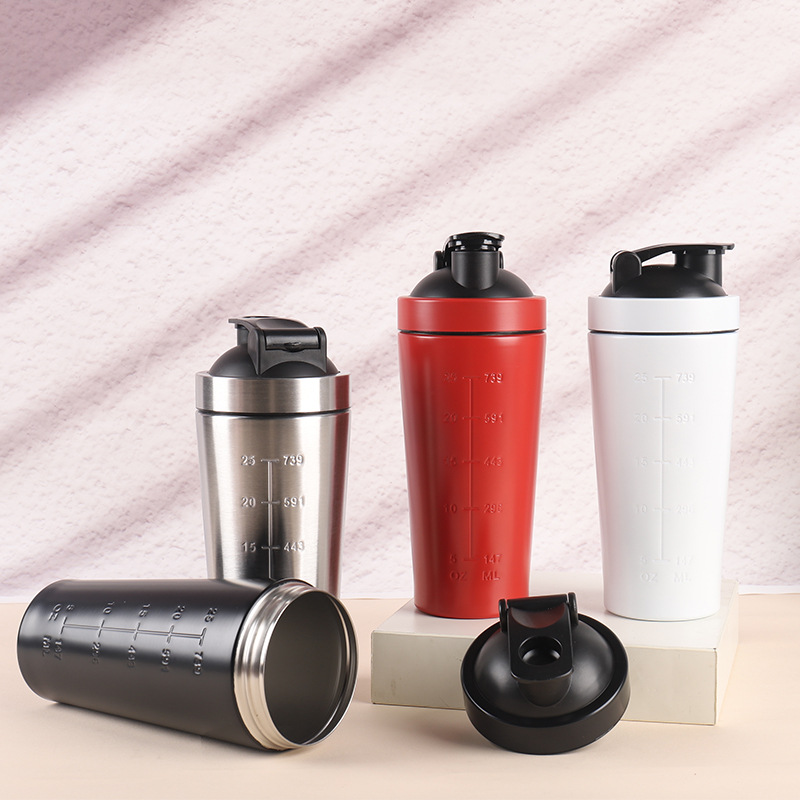 Protein Bar - 500 ML/750 ML สแตนเลสสตีลผงโปรตีน Shaker ขวดลูกเหล็กและ